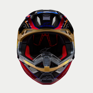 Alpinestars 2024 Supertech M10 Era Helmet (Gold/Yellow/Rio Red Glossy)