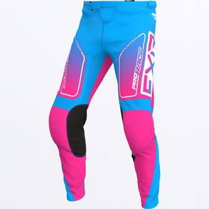 FXR Kids Clutch MX Pants - Cyan/E-Pink