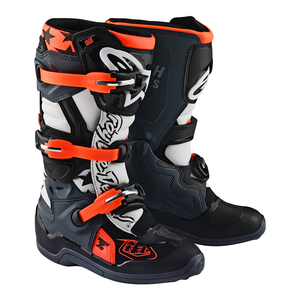 Troy Lee Designs Youth Alpinestars Tech 7S MX Boots - Solid Black / Gray Camo